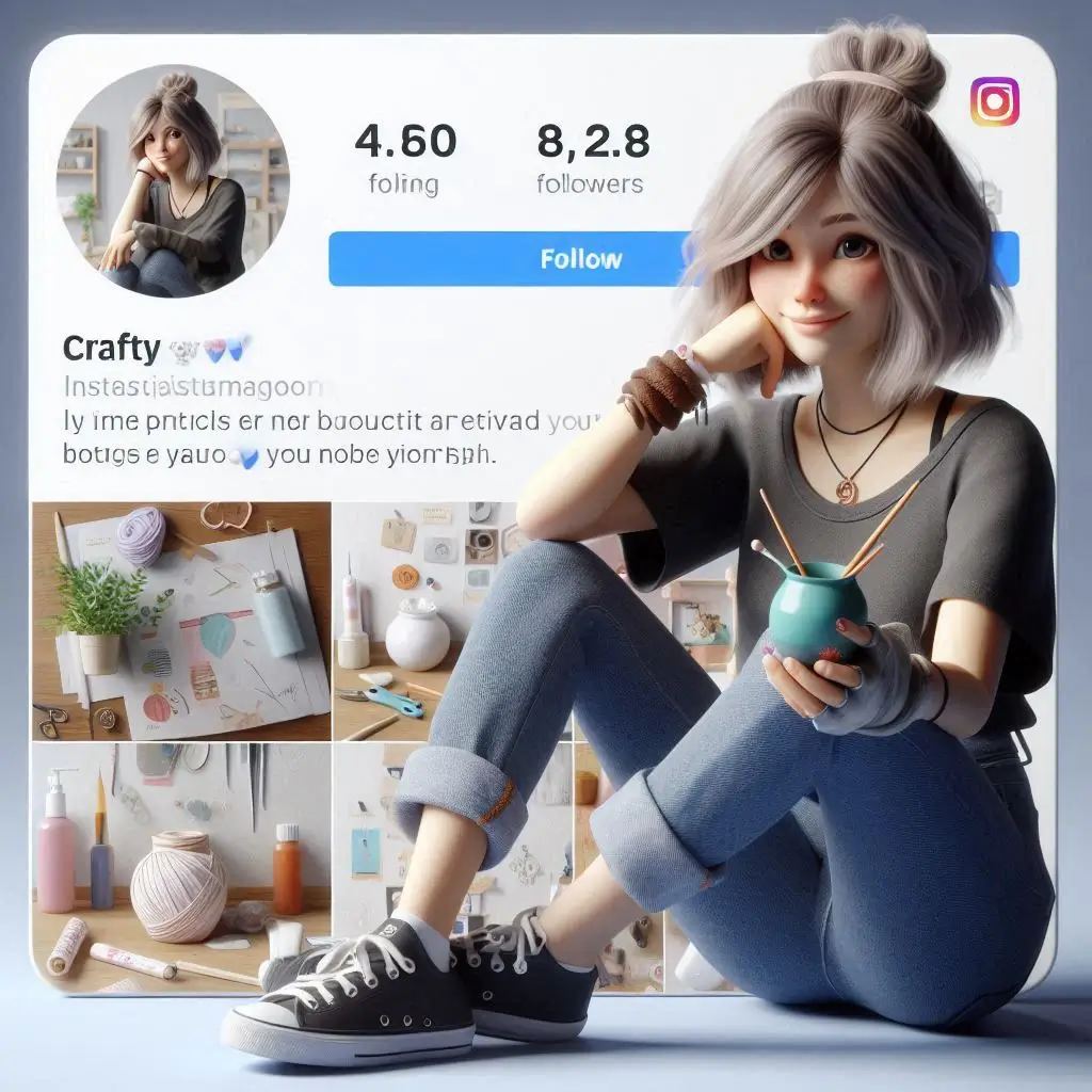 Fashion Blogger Character on Instagram Logo