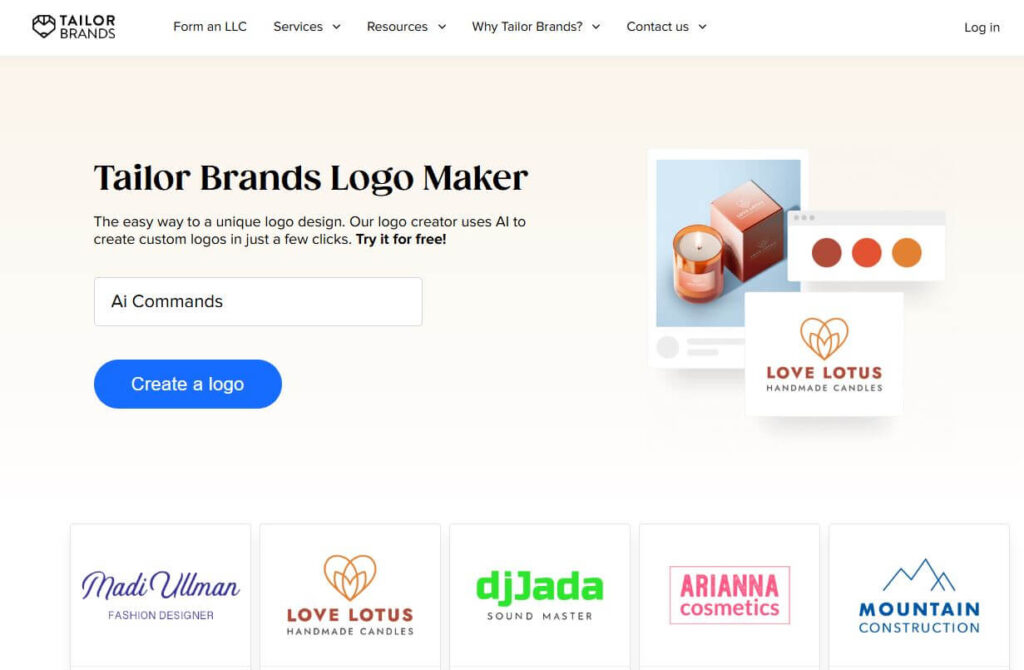 Tailor Brands Ai Logo Generator